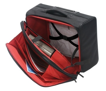 Servietă cu role Davidts Monte Carlo 17", Nylon 1680D, Negru, RESIGILAT - Img 3
