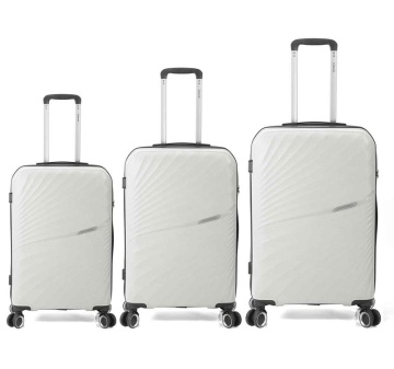 Set 3 trolere Benzi BZ 5755, polipropilena, cifru TSA, 4 roti duble, alb