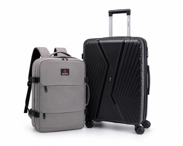 Set Troler de cabină Aventor + Rucsac Avion Bestway Cabin Pro, negru/gri