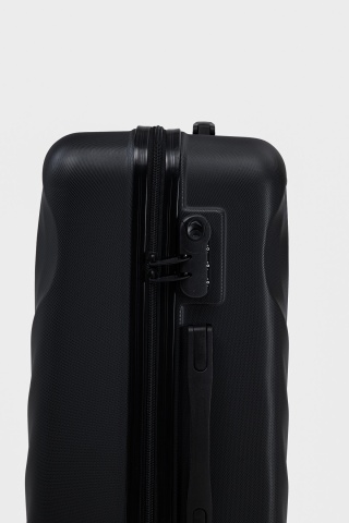 Set trolere Aventor AV104, 1 bagaj de cabina si 2 de cala, 100%ABS, cifru, 4 roti duble 360°, negru - Img 4