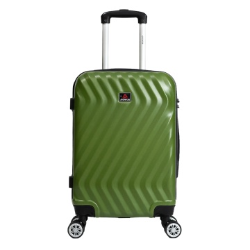 Set trolere Aventor AV104, 1 bagaj de cabina si 2 de cala, 100%ABS, cifru, 4 roti duble 360°, verde - Img 6