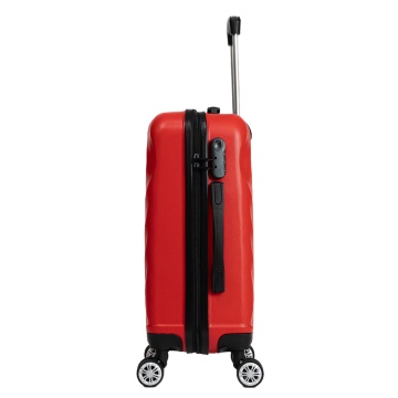 Set trolere Aventor AV104 roșu, vedere laterala, maner lateral, material ABS,