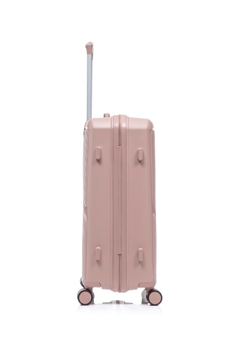 Set trolere Aventor AV106, polipropilenă, 1 bagaj de cabină si 2 de cală, cifru TSA, 4 roți duble 360°, rose - Img 11