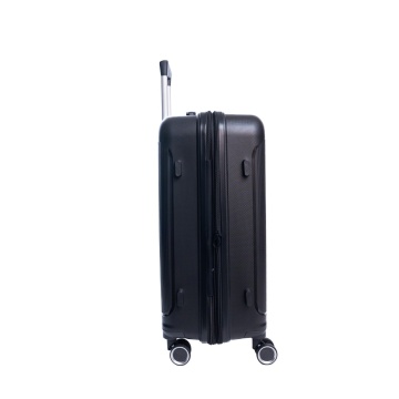 Set trolere extensibile Aventor AV101, 1 bagaj de cabina si 2 de cala, +20% capacitate, fermoar antifurt, polipropilena, cifru TSA, negru - Img 11