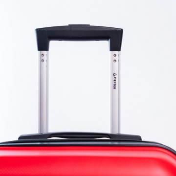 Set trolere extensibile Aventor AV101, 1 bagaj de cabina si 2 de cala, +20% capacitate, fermoar antifurt, polipropilena, cifru TSA, rosu - Img 7