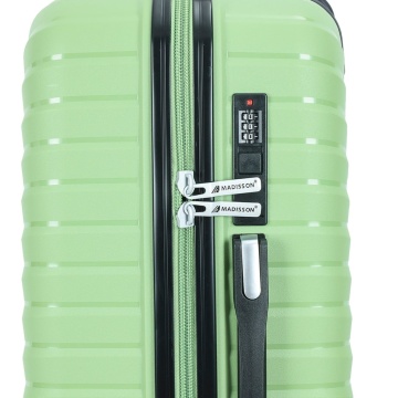 Set trolere Madisson, 1 bagaj de cabină si 2 de cală, polipropilenă, 4 roți duble, cifru, SW62103, verde închis - Img 4