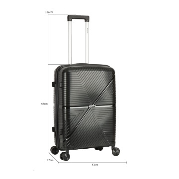 Set trolere Madisson SW42103, polipropilena, cifru, 4 roti duble, 3 piese, negru - Img 7