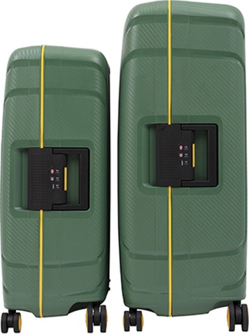 Set Trolere Polipropilena inchidere cu clapeta CarryOn STEWARD 2 Piese M+L Verde - Img 9
