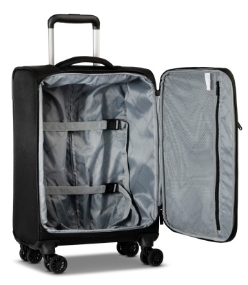 Set trolere Worldpack Bern F10508, 1 bagaj de cabina si 2 de cala, poliester, cifru TSA, 4 roti duble, negru - Img 2