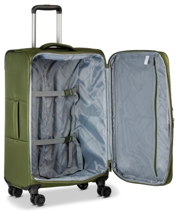 Set trolere Worldpack Bern F10508, 1 bagaj de cabina si 2 de cala, poliester, cifru TSA, 4 roti duble, verde olive - Img 4