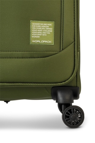 Set trolere Worldpack Bern F10508, 1 bagaj de cabina si 2 de cala, poliester, cifru TSA, 4 roti duble, verde olive - Img 24