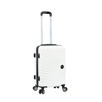 Troler Cabină 55x37x22 cm Madisson, ABS, Cifru, 4 Roți Duble, SW44603, Alb