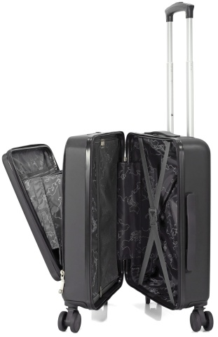 Troler cabina Benzi BZ 5801, comp. laptop 13-14", ABS, cifru TSA, 4 roti duble, negru, RESIGILAT - Img 4