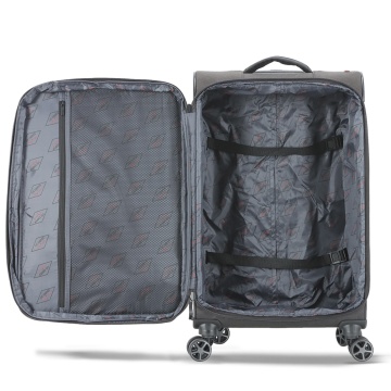 Troler Cabină Extensibil 55x35x20 cm Lee Cooper, Poliester, 4 Roti Duble, LC33503, Antracit - Img 2