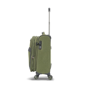 Troler Cabină Extensibil 55x35x20 cm Lee Cooper, Poliester, 4 Roti Duble, LC33503, Kaki - Img 16