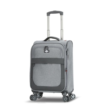 Troler Cabină Extensibil 55x35x20 cm Lee Cooper, Poliester, 4 Roti Duble, LC33503, Gri - Img 13