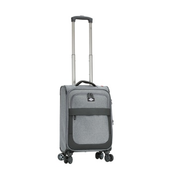 Troler Cabină Extensibil 55x35x20 cm Lee Cooper, Poliester, 4 Roti Duble, LC33503, Gri - Img 23