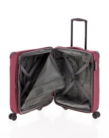 Troler Cabină Extensibil 55x38x20 cm Gladiator Helios, Poliester, Cifru TSA, 4 Roți Duble, Grena - Img 4