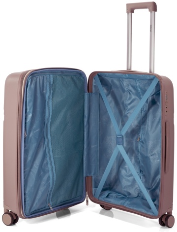 Troler Cabină Extensibil Benzi 55x36x24 cm, Polipropilenă, Cifru, BZ 5842, Bleumarin - Img 2