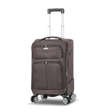 Troler cabină extensibil Madisson, 55x35x20/25 cm, poliester, 4 roți duble, cifru, SW55104, maro - Img 13