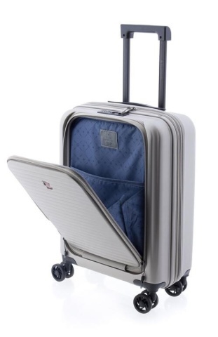 Troler Cabina Extensibil, Policarbonat, Comp. Laptop 15", Cifru TSA, Gladiator, Nomadtec, MG 3210 - 55 cm, Bej - Img 2