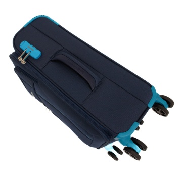 Troler cabina Lamonza Ultralight, 55x37x21 cm, 2.58 kg, Albastru inchis / Turcoaz - Img 3
