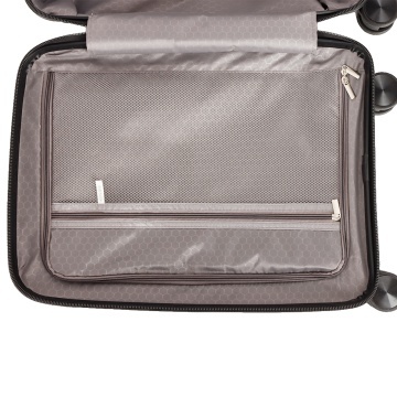 Troler cabina Madisson SW42103, polipropilena, cifru, 4 roti duble, 55 cm, negru - Img 3