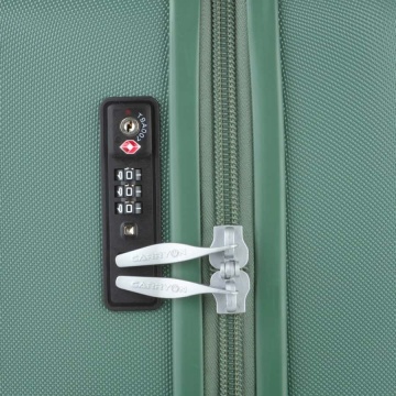 Troler Cabina, Policarbonat/ABS, 4 Roti Duble, cifru TSA, CarryOn Skyhopper, 55 cm, Verde - Img 5