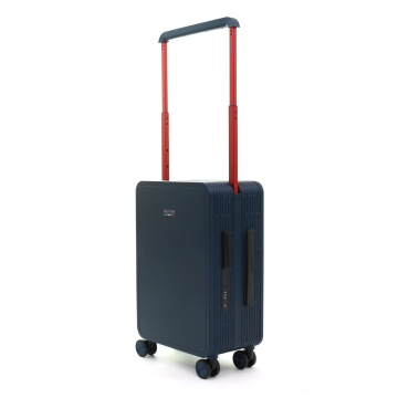 Troler Cabina Policarbonat Cifru TSA 4 Roti Duble Ella Icon Compact 2509 - 55 cm Bleumarin
