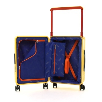 Troler Cabina Policarbonat Cifru TSA 4 Roti Duble Ella Icon Compact 2506 - 55 cm Galben - Img 2