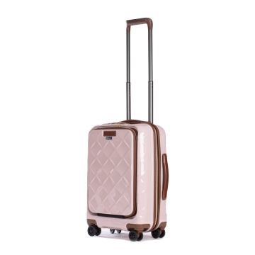 Troler Cabina Policarbonat/Piele Naturala Stratic Leather and More S - 55 cm Rose - Img 3