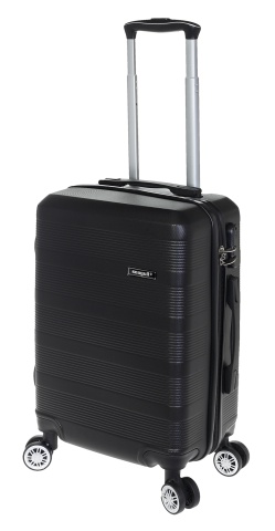 Troler Cabina, Seagull, ABS, 4 Roti Duble, SG 176 - 56 cm, Negru