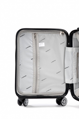 Troler Cabină XS Aventor, 40×30×20 cm, Roți Detașabile, ABS, 23 L, AV104, Negru - Img 7