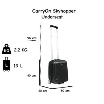 CarryOn Skyhopper 4 Wiel Trolley 78 black | Webwinkel