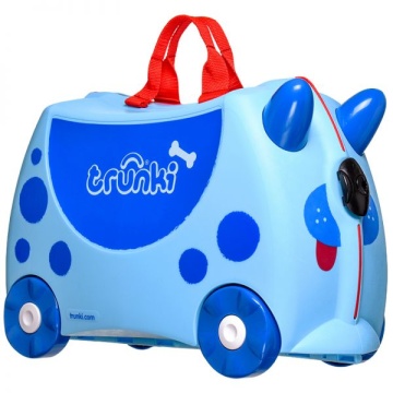 Troler copii Trunki Dougie Catelul - 46 cm Albastru deschis
