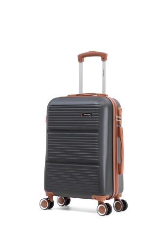 Troler de Cabină Aventor, 55x35x20 cm, ABS, Cifru, 4 roți duble 360°, 32 L, AV107, Negru