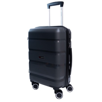 Troler de cabina Aventor AV102, 53x33x22 cm, bagaj de mana, polipropilena, cifru TSA, 4 roti duble 360°, antracit - Img 8