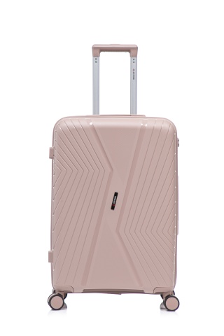 Troler de cabină Aventor AV105, 55x38x21.5 cm, polipropilenă, bagaj de mână, cifru TSA, 4 roți duble 360°, rose