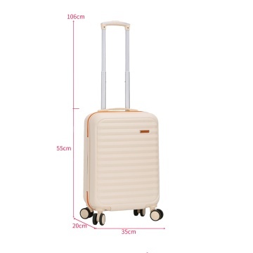 Troler de Cabină Madisson, 55x35x20 cm, ABS, Fermoar Antifurt, Cifru, 35 L, SW66802, Alb/Milky - Img 3