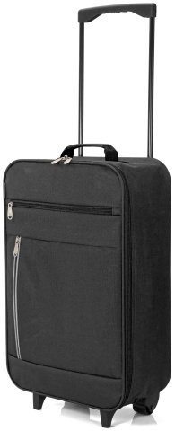 Troler de cabina pliabil Benzi BZ 5814, 55x34x19 cm, bagaj de mana usor din poliester, negru