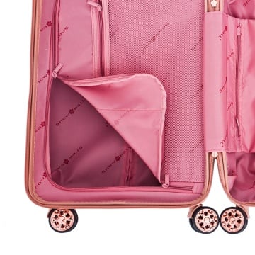 Troler de cabina Snowball SW44303, fermoar antifurt, 55 cm, policarbonat rezistent, 39L, cifru TSA, rose - Img 4