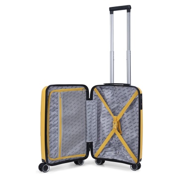 Troler de cabina TravelZ Swinger, polipropilena, cifru TSA, 4 roti duble, 55 cm, galben - Img 2