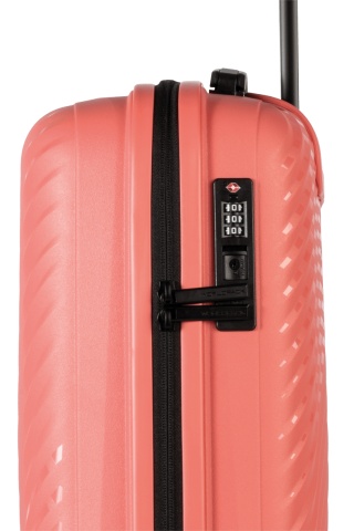 Troler de Cabină Worldpack MAUI, F10520, 55 cm, Polipropilenă, Cifru TSA, 4 Roți Duble 360°, Coral - Img 5
