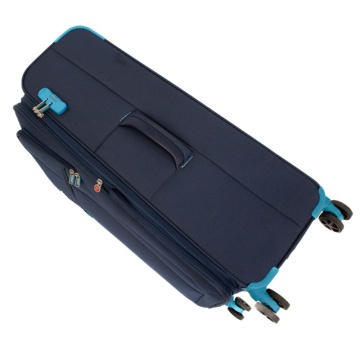 Troler Extra Large Lamonza Ultralight, 80x47x30 cm, 3.85 kg, expandabil 30%, Albastru inchis / Turcoaz - Img 4