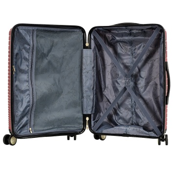 Troler Extra Large Madisson SW33703, Polipropilena, 4 Roti Duble, Cifru, 83 cm, Grena - Img 2