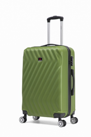 Troler mare Aventor AV104, 76x49x29 cm, bagaj de cala, 100%ABS, cifru, 4 roti duble 360°, verde