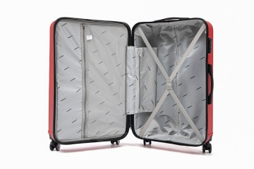 Troler mare Aventor AV104, 76x49x29 cm, bagaj de cala, 100%ABS, cifru, 4 roti duble 360°, rosu - Img 2