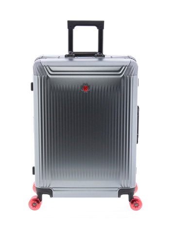 Troler Mare din Aluminiu Gladiator Luma 78x53x31 cm, Bagaj de Cală, TSA, 4 Roți Duble, Antracit - Img 8