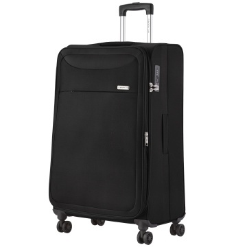 Troler mare extensibil CarryOn Air, bagaj de cala, 77x47x32 cm, poliester, +20% capacitate, 3.5 kg, negru