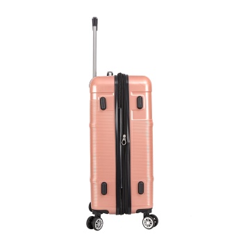 Troler mare extensibil Lee Cooper LC32203, policarbonat, 4 roti duble, cifru, 77 cm, rose - Img 4